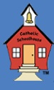 Colorful schoolhouse symbol representing Faithful Scholars, a legal accountability association for homeschooling families, Pre-K to high school.
