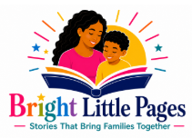 Bright Little Pages logo, promoting homeschooling support for Pre-K to high school families through Faithful Scholars association.